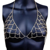 Sexy Rhinestone Bra Body Belly Chain Gift