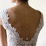 Crystal Rhinestone Back Chain Body Jewelry for Women Bride