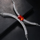 Square Crystal Chest Bracket Bra Chain for Women