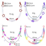 Hip Hop Rainbow Resin Chain Keychain Waist Chain Multicolor Pants Trousers
