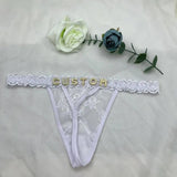 Custom Name Jewelry Thong Panties for Women