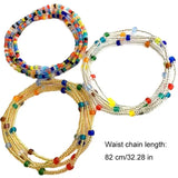 3Pcs Bohemian Style Ethnic Belly Chain Waist Jewelry