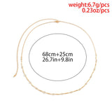 Minimalism Crystal Body Chain for Women Vintage Beach Vacation Accessory