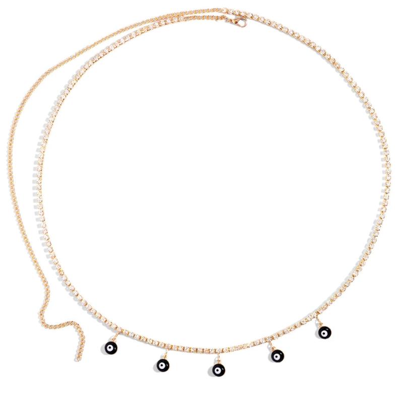 Bohemia Multicolor Evil Eye Beads Crystal Waist Chain For Women
