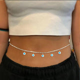 Bohemia Multicolor Evil Eye Beads Crystal Waist Chain For Women