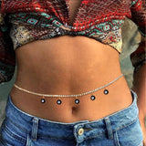 Bohemia Multicolor Evil Eye Beads Crystal Waist Chain For Women