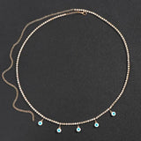 Bohemia Multicolor Evil Eye Beads Crystal Waist Chain For Women
