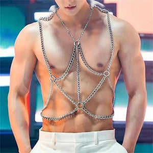 Men's Chest Jewelry Chain Body Strap Hip Hop Chains