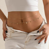 Vintage Beaded Chain Belt, Punk Sequin Waist Chain