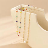 2Pcs Bohemian Crystal Beaded Belly Chain for Women
