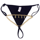 Personalized Sexy Girls Thong Name Waist Chain Body Jewelry
