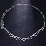 Stonefans Rhinestone Heart Thigh Chain Leg Jewelry Women