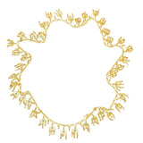 Plated Moon Pendant Tassel Chain Body Jewelry Thai Ethnic Costumes Dress