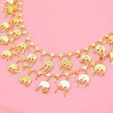 Plated Moon Pendant Tassel Chain Body Jewelry Thai Ethnic Costumes Dress