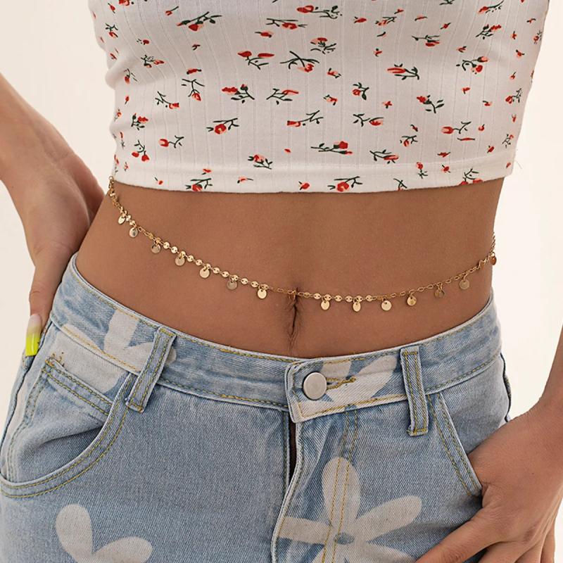 Punk Star Sequins Charm Body Waist Chain Sexy Bikini Beach Jewelry