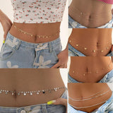 Punk Star Sequins Charm Body Waist Chain Sexy Bikini Beach Jewelry
