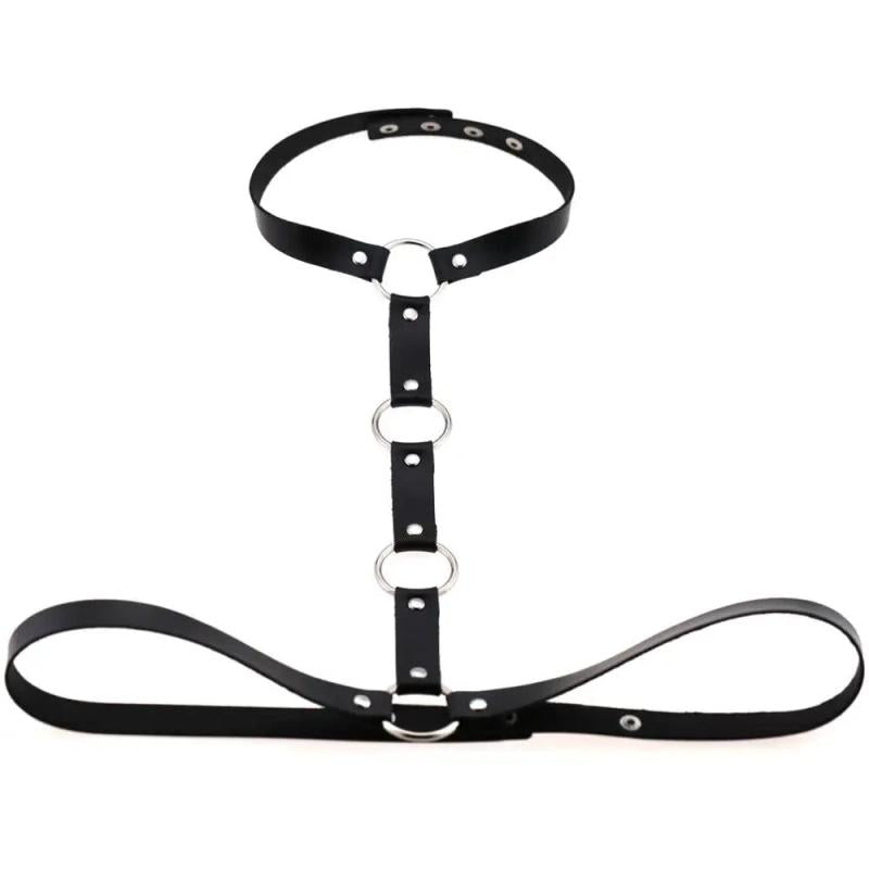 Body PU Leather Harness Bondage Statement Necklaces