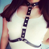 Body PU Leather Harness Bondage Statement Necklaces