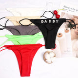 Sexy Multicolor Panties Body Chain Crystal 26 Initials Thong