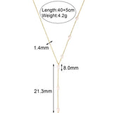 Y Shaped Natural Freshwater Pearl Necklace Stainless Steel Tassel Chain