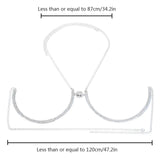 Rhinestone Body Chain Necklace Coin Chest Bra Harness for Women
