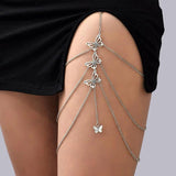 Women's Silver Multilayer Thigh Chain