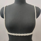 Winter Sexy Shoulder Bare Pearl Top for Women's Clothes