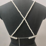 Winter Sexy Shoulder Bare Pearl Top for Women's Clothes