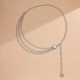 Sexy Bikini Beach Multilayer Waist Belt Chain Long Tassel Coin Pendant Harness