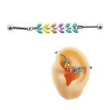 Colorful Industrial Piercing Barbell Stainless Steel