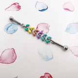 Colorful Industrial Piercing Barbell Stainless Steel