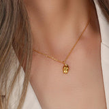 Sexy Body Pendant Necklace Stainless Steel 18K Plated Crystal Paved Jewelry