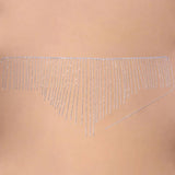 Stonefans Tassel Dress Women Boho Sexy Lingerie Crystal Waist Chain Body Jewelry