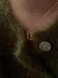 925 Silver Colorful Zircon Letters Alphabet Pendant Necklace
