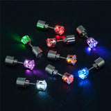 LED Light Up Earrings Zircon Ear Studs Party Accessories Christmas Glow