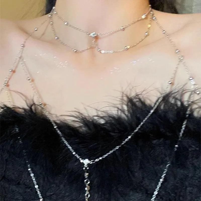 Body Breast Chain Sexy Bikinis Necklace Choker Collarbone Accessory