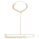 Stonefans Rhinestone Bikini Harness Necklace Crystal Body Chain
