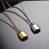 Stainless Steel Mini PadLock Cremation Pendant Necklace Lock Memorial Jewelry