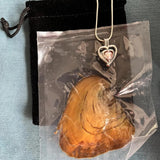 DIY Wish Oyster Locket Necklace Pink Purple Real Pearl Mussel Heart Pendant