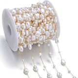 1m Stainless Steel Irregular Pearl Link Chains DIY Necklace Jewelry Making