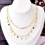 Geometric Pearl Star Small Light Bulb Necklace for Women
