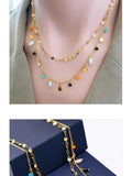 Geometric Pearl Star Small Light Bulb Necklace for Women