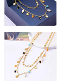 Geometric Pearl Star Small Light Bulb Necklace for Women