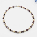 DIY 8mm South Sea Multicolor Shell Pearl Necklace 18inches AAA Beads