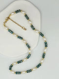 Freshwater Pearl Necklace Indian Agate Beads Charm Jewelry