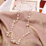 Long Pearl Necklace Pendant Vintage Women's Jewelry Gift