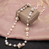 Long Pearl Necklace Pendant Vintage Women's Jewelry Gift
