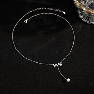 Zircon Pearl Tassel Necklace for Women