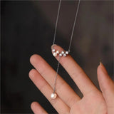 Zircon Pearl Tassel Necklace for Women