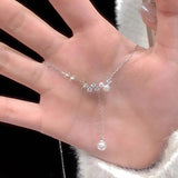 Zircon Pearl Tassel Necklace for Women